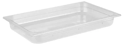 Productafbeelding van APS 82004 GN 1/1 container van polycarbonaat, 53 x 32,5 x 6,5 cm, inhoud 8,5 liter.
