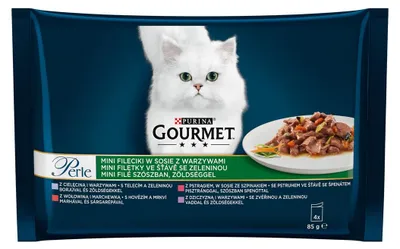 Zdjęcie produktu dla Karma dla kota GOURMET PERLE kurczak wołowina 4x85G