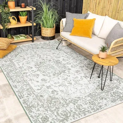 Image de Volero - Tapis ovale à poils longs - Victoria Oriental Vert - 200x290 cm