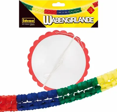 Produktbild von Idena Wabengirlande 4m D17cmMix