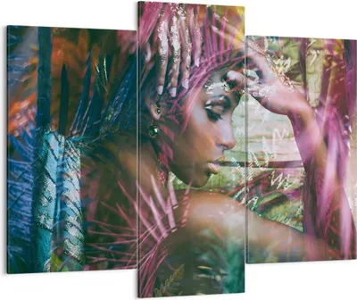 Produktbild von Bild auf Leinwand - Leinwandbild - frau modern - 130x100cm - Wand Bild - Wanddeko - Wandbilder - Leinwanddruck - Bilder - Kunstdruck - Wanddekoration - Leinwand bilder - Wandkunst - CB130x100-3501