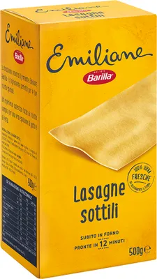 Produktbild von 12x Pasta Barilla - Emiliane - Lasagne Le Sottili All Uovo - 500g - Italienische Eiernudeln