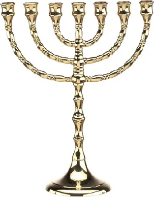 Produktbild von Menora Kerzenhalter Menorah 7-armiger Kerzenhalter Höhe 25cm, Farbe Gold