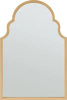 Produktbild von Wandspiegel ‘Hämeenkyrö’ mit Rahmen MDF 90 x 60 cm Goldfarben