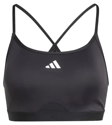Productafbeelding van Adidas Aeroreact trainingsbh voor dames, licht ondersteunend, zwart, maat XS, cupmaat A-B