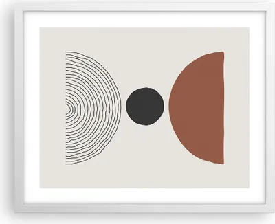 Produktbild von Gerahmtes Poster - Weißer Rahmen - Figuren Formen Geometrie - 50x40 cm - Wand Bild - Wanddeko - Wandbilder - Kunstposter - Wandposter - Bilderrahmen - Bilder - Kunstdruck - P2WAA50x40-4965