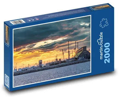 Produktbild von Puzzle 2000 Krane im Hafen - martinpuzzle