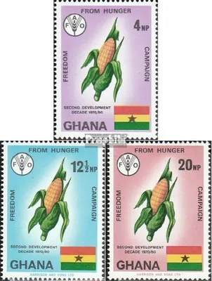 Produktbild von Briefmarken Ghana 1971 Mi 431A-433A (kompl.Ausg.) postfrisch Hunger
