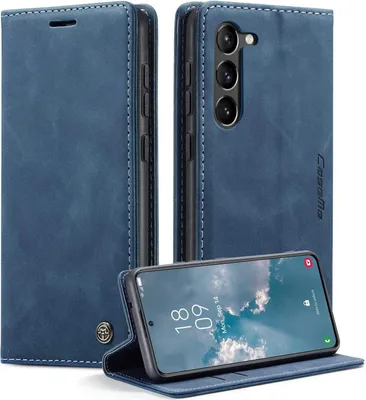 Produktbild von KZB Samsung Galaxy S23 5G Handyhülle Blau Magnet Standfunktion