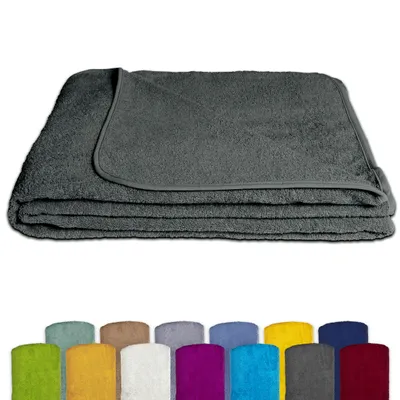 Produktbild von KiGATEX Frottee-Decke 150x200 cm – 100 % Baumwolle, Sommerdecke & Tagesdecke – , waschbar, weich & atmungsaktiv – Farbe: Anthrazit