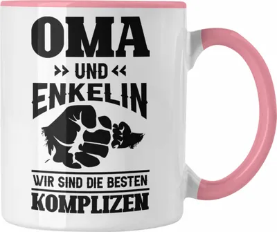 Produktbild von Trendation - Oma und Enkelin Tasse Geschenk Lustiger Spruch Muttertag Oma Geschenkidee Süß (Rosa)