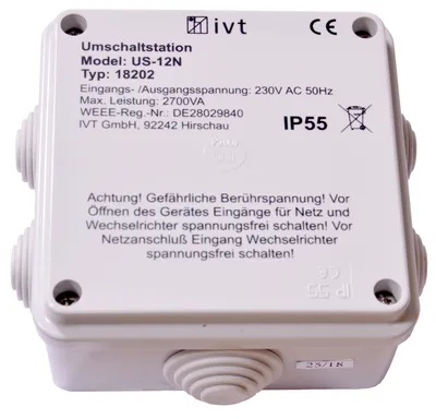 Produktbild von Umschaltstation IVT US-12N Stromnetz Wechselrichter Solar 230V 12A