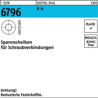 Produktbild von Reyher  Spannscheiben DIN 6796 A 4 * 16 A 4 (50 Stück)