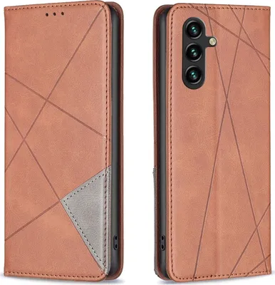 Produktbild von Mobigear Rhombus Slim  Samsung Galaxy A56 Hülle Klapphülle - Braun