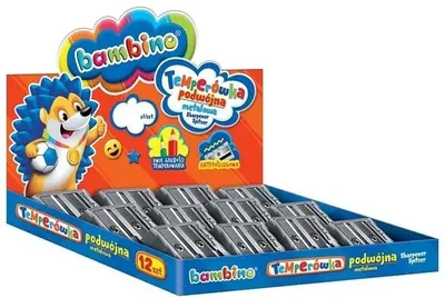 Produktbild von Metallspitzer Doppelwürfel BAMBINO Spitzer für Schulmäppchen
