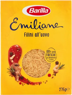 Produktbild von 5x Barilla Emiliane Filini all'uovo n. 14 Nudeln mit ei 275g