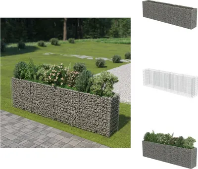 Obrázek produktu pro vidaXL Gabionový záhon z pozinkované oceli 360×50×100 cm - Květináče a květináče