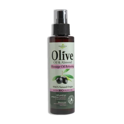 Produktbild von Herbolive Entspannendes Massageöl mit Olivenöl und Mandelöl, 150 ml
