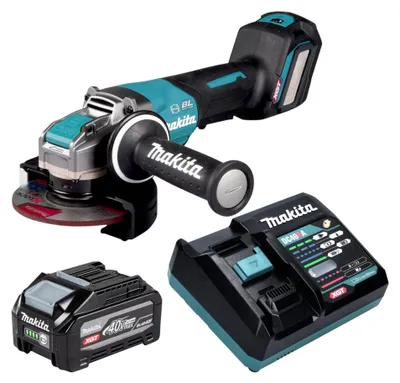 Produktbild von Makita GA 044 GU101 Akku Winkelschleifer 40 V max. 125 mm X-LOCK Brushless + 1x Akku 4,0 Ah + Ladegerät