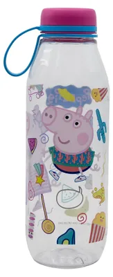 Produktbild von Plastikflasche mit Silikonschlaufe PEPPA PIG, 650ml, 14838