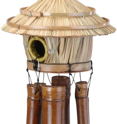 Produktbild von Gartendekoration: Windspiel / Vogelhaus aus Bambus