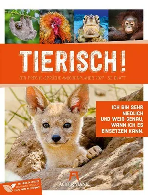 Produktbild von Tierisch Sprüchekalender Wochenplaner 2027