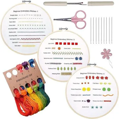 Produktbild von Lehrbuch für 3 Stücke – Leder 30 verschiedene Stiche – Handstich Übungsmaterial für Hobbyschneider & Anfänger
