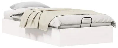 Obrázok produktu pre Posteľový rám s úložným priestorom Biely 100 x 200 cm
