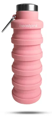 Produktbild von GymBeam - Faltbare Trinkflasche in Pink 500 ml - BeastPink