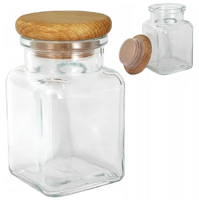 Produktbild von Akada Glasbehälter 150ml mit Holzkorken Gewürzglas