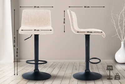 Produktbild von Barhocker HLO-CP20 Stoff B  creme