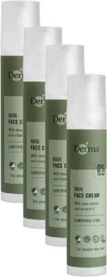 Produktbild von Derma Man - Gesichtcreme - 4 x 50 ml - Intensivfeuchtigkeit - Anti-Aging-Vorteile