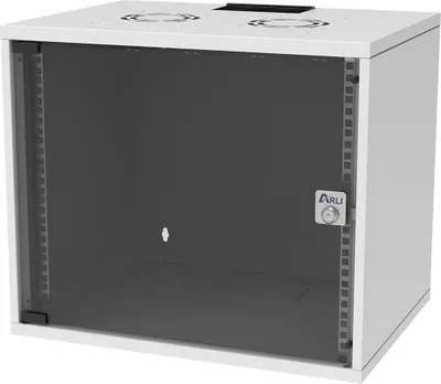 Produktbild von ARLI 19 Zoll Netzwerkschrank 9HE Wandgehäuse Serverschrank abschließbar mit Glastür SOHO 9U