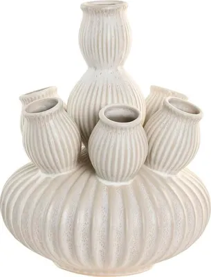 Obrázek produktu pro Home ESPRIT krémová keramická váza Středomoří 18 x 18 x 23 cm