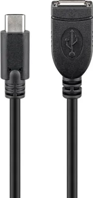 Zdjęcie produktu dla goobay USB-C St > USB 2.0 Bu A bk 0,2m 55470 - Goobay 55470 - (PC Zubehoer / Kabel / Adapter)