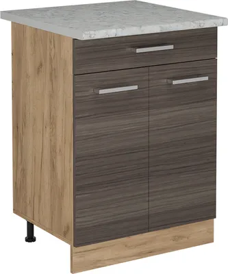 Immagine prodotto di Mobiletto base per cucina Vicco R-Line Grigio nobile 60 cm PL Marmo, Model 54025