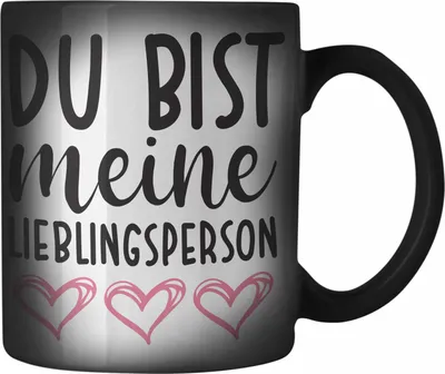 Produktbild von Trendation - Lieblingsmensch Lieblingsperson Farbwechsel Zauber-Tasse Geschenk Beste Freundin Freund Farbwechsel Zauber-Tasse mit Spruch (Schwarz)