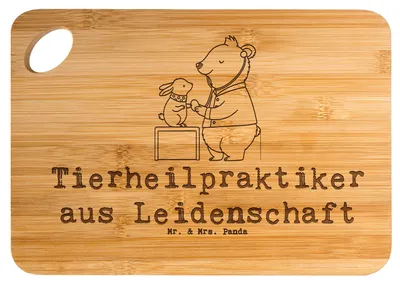Produktbild von Mr. & Mrs. Panda Brett Tierheilpraktiker Leidenschaft - Transparent - Geschenk, vesperbrettchen, Schneidebrett, Frühstücksbrett, schneidbrett, Holzbrett