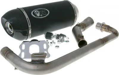 Obrázok produktu pre Výfukový tlmič TurboKit GMax Carbon čierny, 4-taktný, s certifikátom ABE, pre motocykel Honda MSX 125