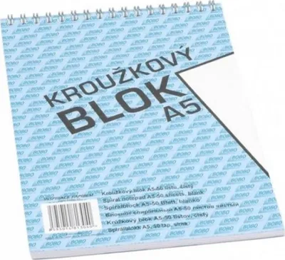 Obrázok produktu pre Zošit A5 s hornou väzbou, obyčajný, 50 listov