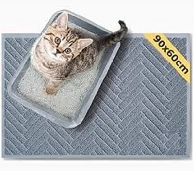Produktbild von Famanu Katzenstreu-Matte mit Katzenstreu - geeignet für mehrere Katzenstreu-Boxen - schützend und wasserabweisend - langlebig und leicht zu reinigen