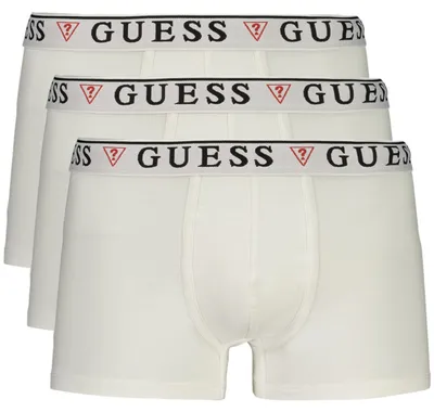 Produktbild von Weiße Boxershorts im Dreierpack für Herren mit Logo und elastischem Bund