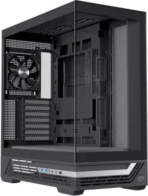 Productafbeelding van Einarex EXCS-PR-800C-B, Midi-tower, PC, Zwart, ATX, Micro ATX, Mini-ITX, Staal, Gehard glas, Gaming