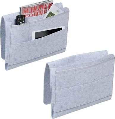 Image de Sac de lit gris clair lot de 2