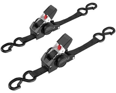 Einziehbare Ratschengurte 300 cm x 2,5 cm, 2er-Pack