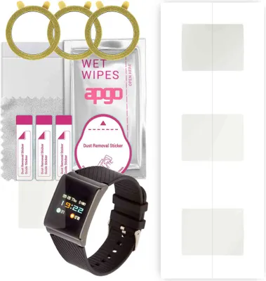 Produktbild von apgo 3 Stück Schutzfolie, Matt, kompatibel mit Garett Sport 11 Smartwatch, Hydrogel Displayschutzfolie mit Positionierhilfe, Displayfolie, robust und kratzfest