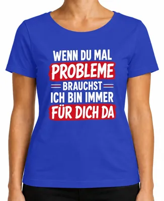 Imagen del producto de Si alguna vez necesitas un toque de humor, esta camiseta "Statement Sarkasmus" para mujer, de color azul y talla M, es lo que necesitas
