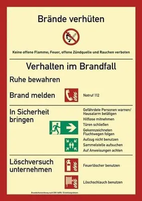 Produktbild von Brandschutzzeichen DIN EN ISO 7010 L210xB297mm Brandschutzordnung Folie
