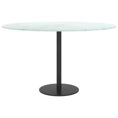 Produktbild von " "Hochwertige Tischplatte - Tischaccessoires - Weiß Ø70x0,8 cm Hartglas in Marmoroptik NeuMöbel 3976264