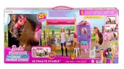 Image de Poupée Barbie avec un cheval et une écurie MATTEL HXJ44